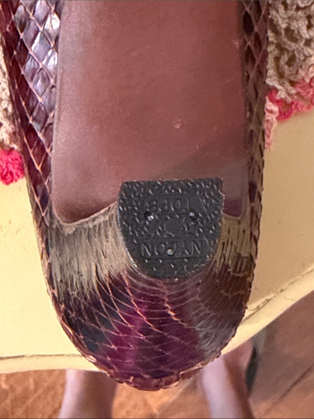 ๐๐๐BOGOHO๐๐๐Gamins Brown Snakeskin-Pattern Heels for Women-9 - Picture 7 of 10